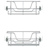 Pull-Out Wire Baskets 2 pcs Silver 45 cm 358372