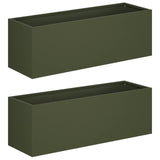 Garden Planter 2 pcs Olive Green 60 x 20 x 20 cm 8005155