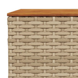Garden Table Beige 55x55x36 cm Poly Rattan Acacia Wood 365910