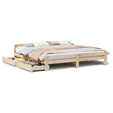 Bed frame without Mattress 200x200 cm Solid Wood Pine 3309026