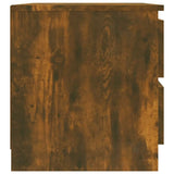 Bed Cabinets 2 pcs Smoked Oak 50x39x43.5 cm Engineered Wood 815823