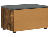 Hall Bench with Cushion with Shelf Smoked Oak 60 x 38 x 46 cm 891500