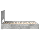Storage Bed Concrete Grey 160 x 200 cm Engineered Wood 3410231