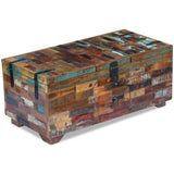 ZNTS Coffee Table Box Chest Solid Reclaimed Wood 80x40x35 cm 243320