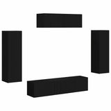 TV Cabinet 5 pcs Black 3409169