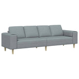 Living Room Couch Light Grey 250 x 77 x 76 cm Polyester 3335081