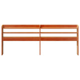 Headboard with Shelves Wax Brown 200 cm Solid Wood Pine 850940