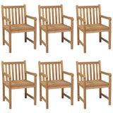 Garden Dining Set Natural Teak Solid Teak Wood 7-Piece Set 3059936