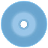 Bathroom Sink Ceramic Light Blue Round 146978
