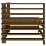 Garden Corner Sofa Honey Brown Solid Wood Pine 825607