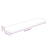 Shelf Board 100x20x4 cm Untreated Solid Wood Oak 342951