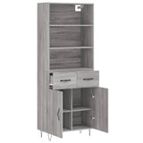 Highboard Grey Sonoma 69.5x34x180 cm Engineered Wood 3200551