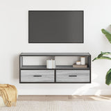 TV Cabinet Grey Sonoma 100x31x39.5 cm Engineered Wood and Metal 848932
