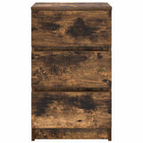 Bedside Cabinets with 3 Drawers 2 pcs Smoked Oak 39x35x65 cm 861346
