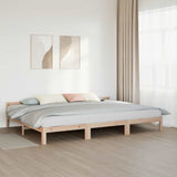 Family Bed Frame No Mattress 240x200 cm Solid Wood Pine 3324571