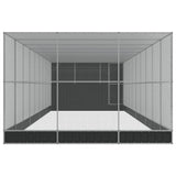 Aviary with Extension Silver 1118x303x216 cm Steel 3214266