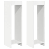Plant Stand 2 pcs White 30 x 30 x 100 cm Engineered Wood 899563