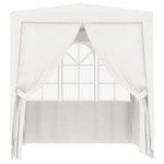 ZNTS Professional Party Tent with Side Walls 2x2 m White 90 g/m² 48516