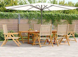 Garden Dining Set Beige Solid acacia wood, PE rattan Medium 3281720