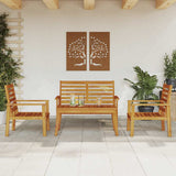 4 Piece Garden Lounge Set Solid Wood Acacia 3211794