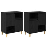 Sideboards 2 pcs Black Oak 60 x 35 x 70 cm Engineered Wood 3415589