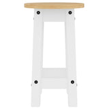 Bar Stools 2 pcs White Solid Wood Pine 4005701