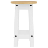 Bar Stools 2 pcs White Solid Wood Pine 4005701