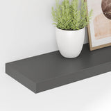 Floating Wall Shelves 4 pcs High Gloss Grey 90x23.5x3.8 cm MDF 323798