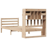 Bookcase Bed without Mattress 90x200 cm Solid Wood Pine 3321932