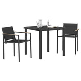 Outdoor Furniture Set 3 pcs Black and Anthracite Textilene 3422885