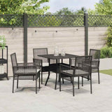 Garden Dining Set 5 pcs Black Poly rattan 3334924
