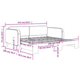 Daybed with Trundle without Mattress Dark Grey 90x190 cm Single 3196886