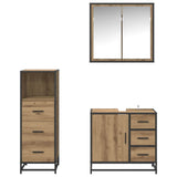 Bathroom Furniture Set 3 pcs Artisan Oak Engineered Wood 3402424