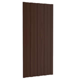 Roof Panels 36 pcs Galvanised Steel Brown 100x45 cm 317218