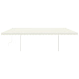 Manual Retractable Awning with LED 6x3.5 m Cream 3070082