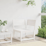 Garden Sofa Corner White 73x73x78 cm Solid Wood Pine 844665