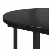 Side Table Set with Shelf 2 pcs Black Oak 869714