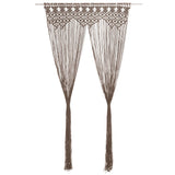 Macrame Curtain Taupe 140x240 cm Cotton 323983