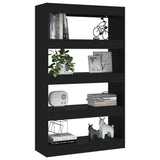 Book Cabinet/Room Divider Black 80x30x135 cm Engineered Wood 811710