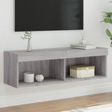 TV Cabinet with LED Lights Grey Sonoma 100x30x30 cm 837165