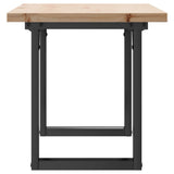 Coffee Table O-Frame 100x50x45.5 cm Solid Wood Pine and Steel 3282732