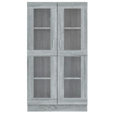 Vitrine Cabinet Grey Sonoma 82,5x30,5x150 cm Engineered Wood 815118