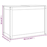 Laundry Box Honey Brown 88.5x44x66 cm Solid Wood Pine 823572