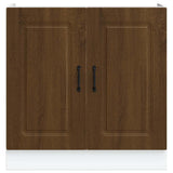 Sink Base Cabinet Kalmar Brown Oak 80x46x81.5 cm Engineered Wood 853454
