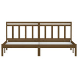 3100612 Bed Frame without Mattress Honey Brown Solid Wood 200x200 cm