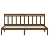 3100612 Bed Frame without Mattress Honey Brown Solid Wood 200x200 cm