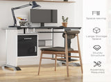 Computer Desk with Sliding Keyboard Tray, Storage Drawers and Host Box Shelf, Home Office Desk, T3398P344370