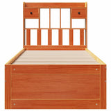 Bookcase Bed without Mattress Wax Brown 75x190 cm Small Single Solid Wood Pine 3308986