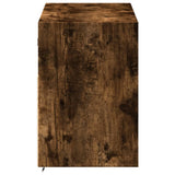 TV Wall Cabinet with LED Lights Smoked Oak 100x31x45 cm 852338