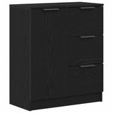 Sideboard with Drawer Black Oak 60 x 30 x 70 cm Engineered Wood 862737